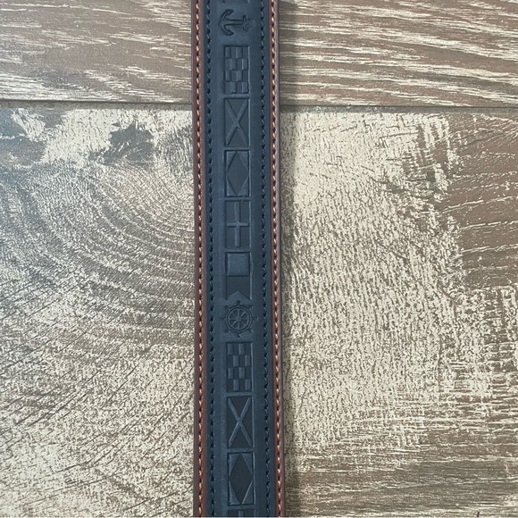 GP & Max Genuine Italian Leather Belt Nautical Made In Italy Preppy Dressy - Picture 9 of 16